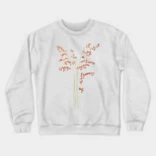 smooth brome grass seed head watercolor Crewneck Sweatshirt